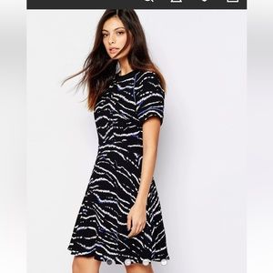 French Connection Abstract Print A Line Dress Sz 4